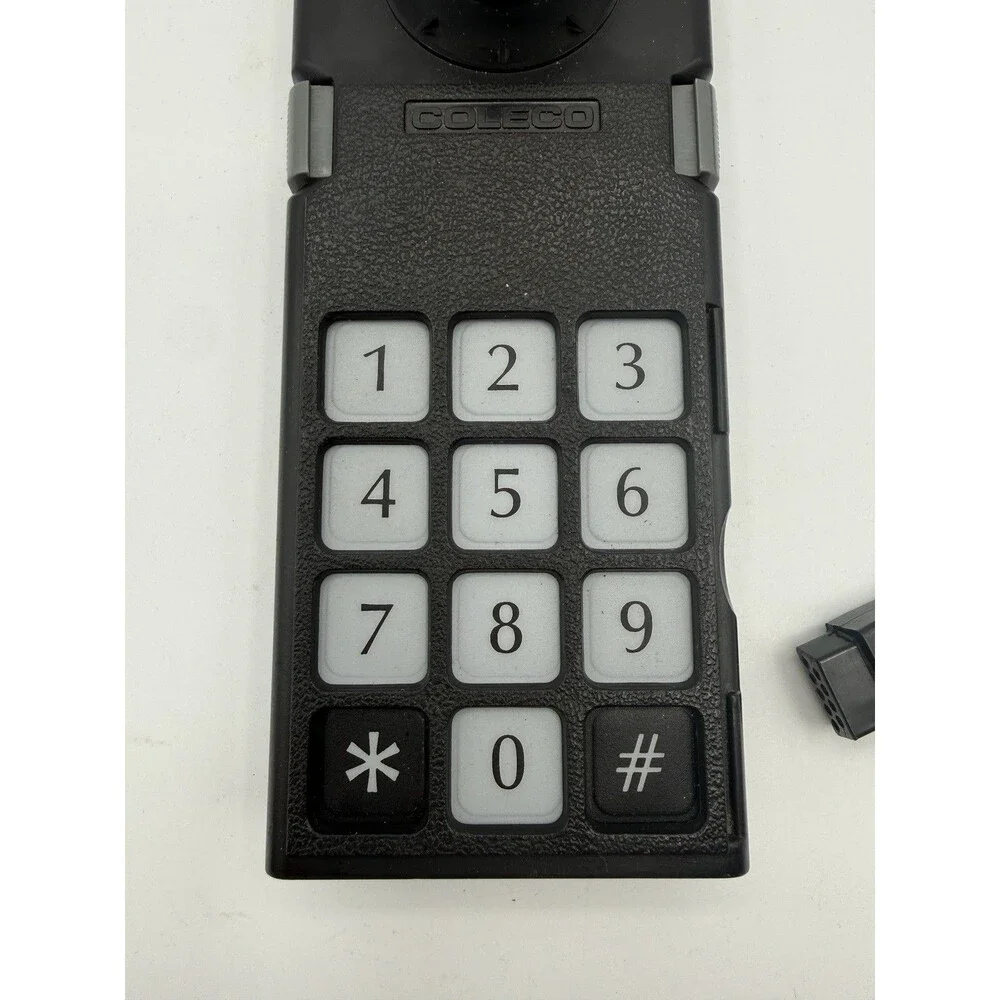 Vintage Coleco Black Wired Keypad Dial Controller Console Accessory TESTED